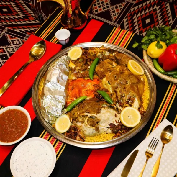 Mixed Dishes of Lamb Head, Haneeth , Mandi Lamb and Mandi Chicken